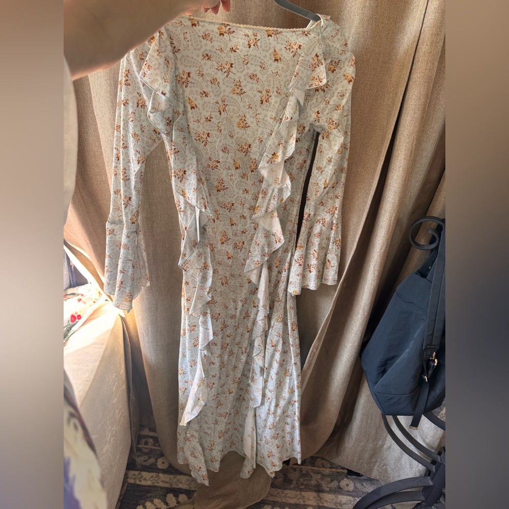 Spell Fleur Frill Floral Ruffle Bias Maxi Dress - Picture 9 of 12